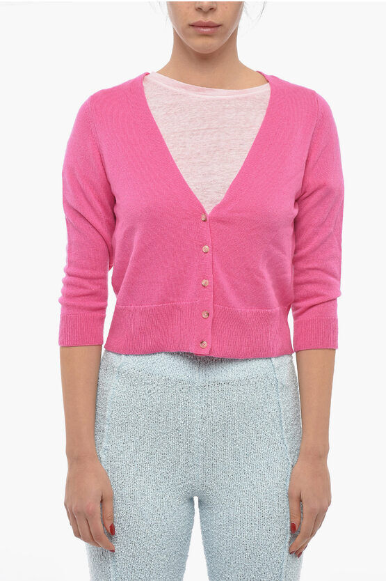 Chicca Lualdi Cardigan KENDALL in Cashmere con Dettaglio Intercambiabile taglia Xs