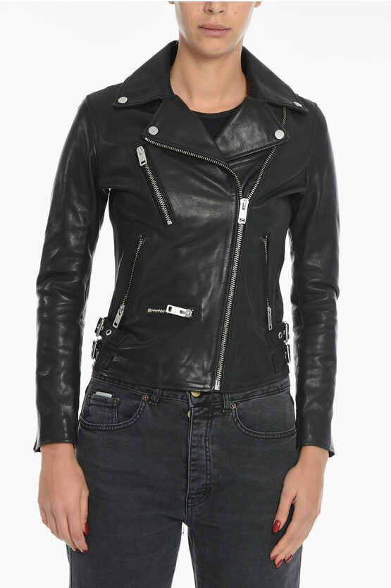 Diesel Giubbotto Biker L-MONET in Pelle taglia Xs