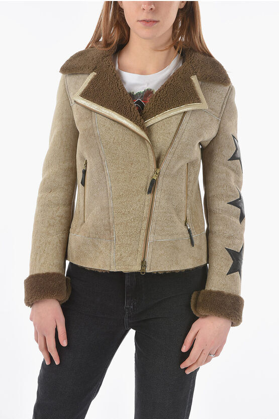 History Repeats Giubbotto Shearling Ricamo Stelle taglia 40