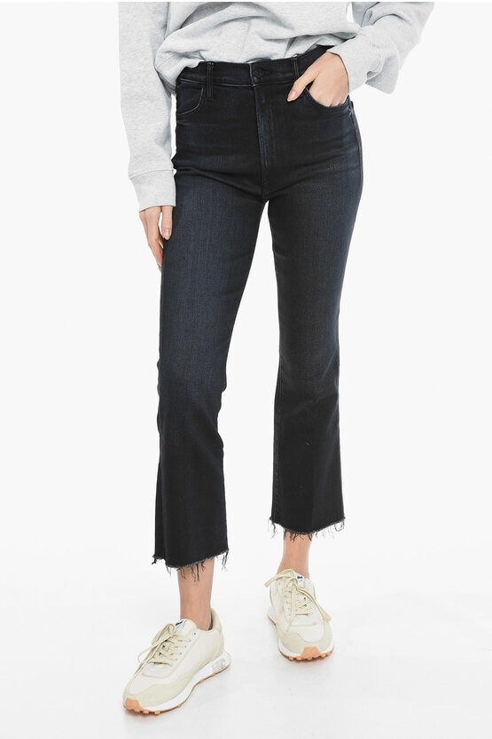 Mother Jeans THE HUSTLER in Denim Stretch con Orlo Sfrangiato 21cm taglia 30