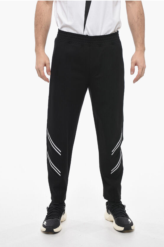 Neil Barrett Joggers REM + VARSITY con Bande a Contrasto taglia 58