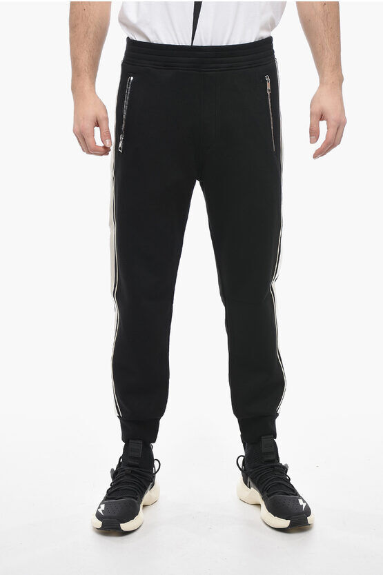 Neil Barrett Joggers Skinny Fit a Vita Bassa con Bande Laterali a Contras taglia 3x