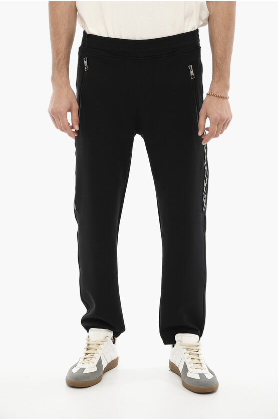 Neil Barrett Joggers Skinny Fit con Stampa Thunderbolts Laterale taglia L