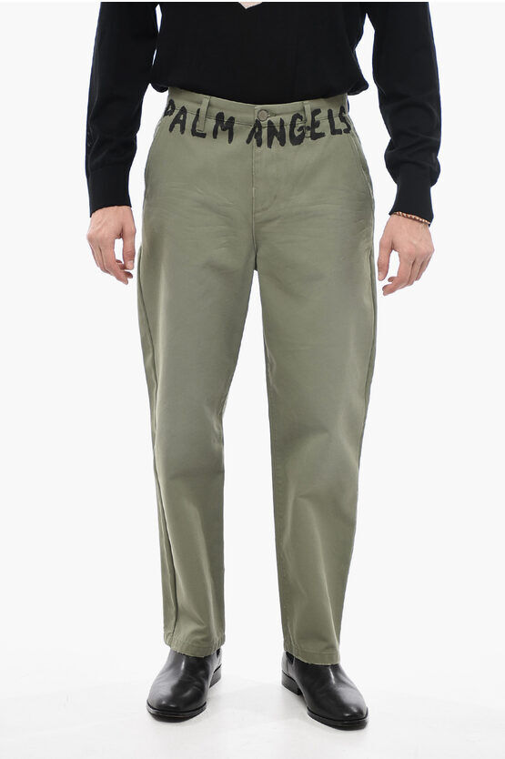 Palm Angels Pantaloni Tapered Fit con Effetto Distressed taglia S