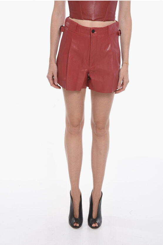 The Mannei Shorts ELKE in Pelle a Una Pince taglia 38