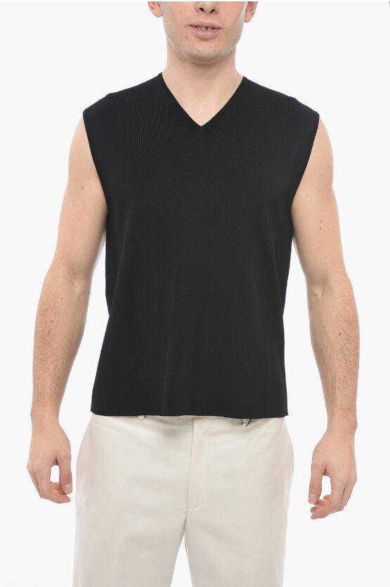 Neil Barrett Tank Top in Maglia con Collo a V taglia L