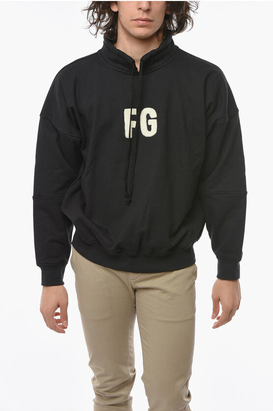 Fear Of God Felpa Mock Neck a Tinta Unita con Monogram a Contrasto taglia L