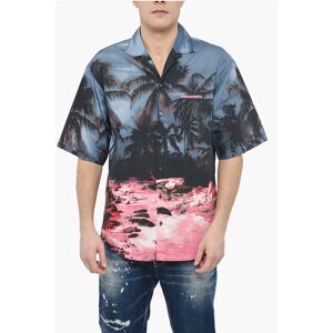 Dsquared2 Camicia SUNRISE BOWLING con Stampa Grafica All Over taglia 56