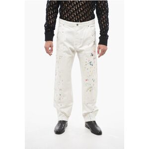 Christian Dior Pantaloni Cargo in Cotone con Stampa Paint taglia 32