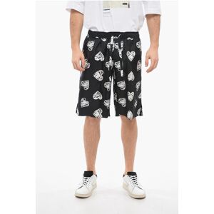 Dolce&Gabbana Shorts in Seta con Stampa Cuori All Over taglia 50