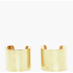 Maison Margiela MM6 Bracciali Cuff in Ottone Effetto Dorato taglia Unica