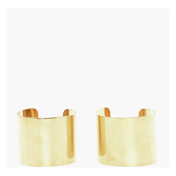 maison margiela mm6 bracciali cuff in ottone effetto dorato taglia unica