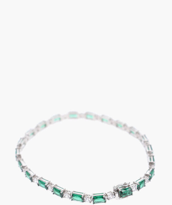 Hatton Labs Bracciale Tennis in Argento con Zirconi taglia 8.5