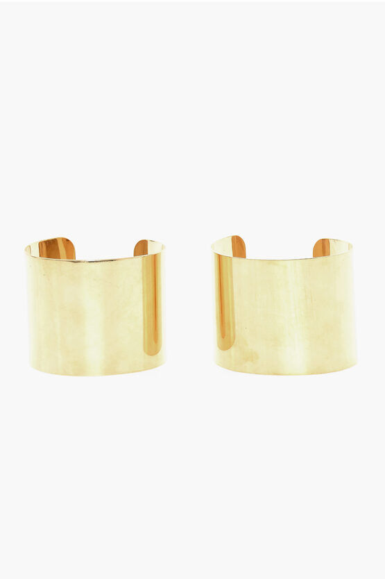 Maison Margiela MM6 Bracciali Cuff in Ottone Effetto Dorato taglia Unica