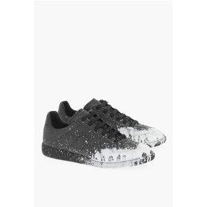 Maison Margiela MM22 Sneakers Basse in Tessuto Effetto Vernice taglia 44