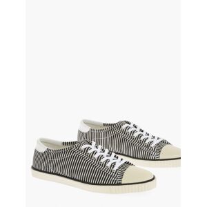 Celine Sneakers Basse a Righe con Dettaglio in Pelle taglia 41