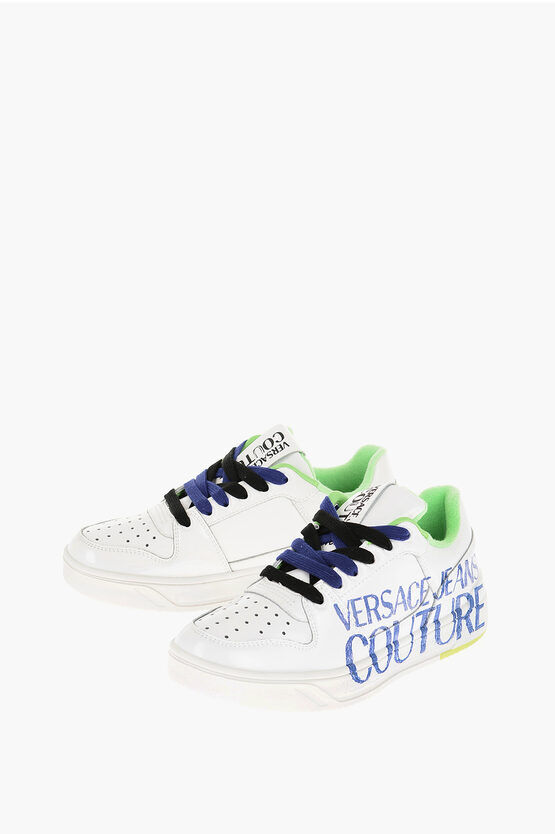 Versace JEANS COUTURE Sneakers STARLIGHT in Pelle Lucida con Logo St taglia 44