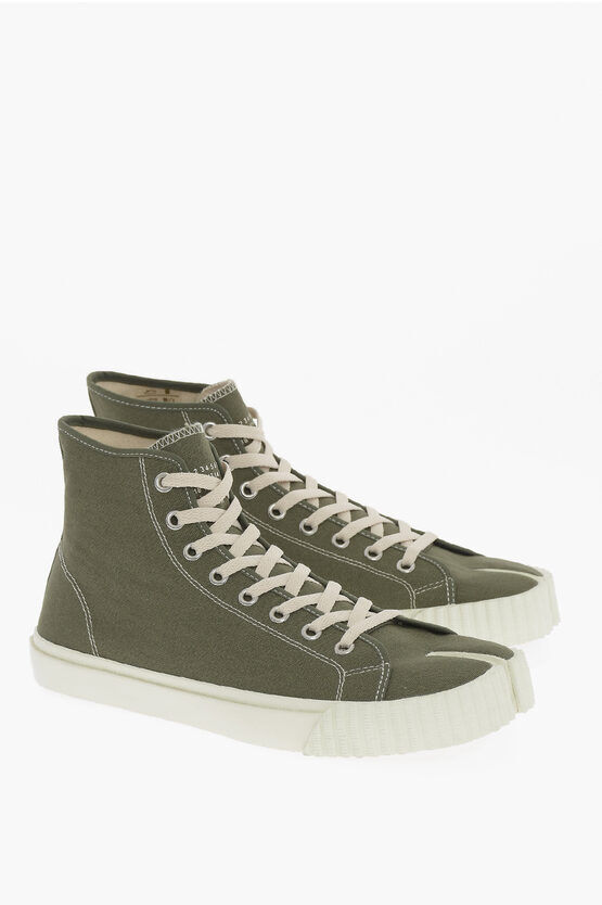 Maison Margiela MM22 Sneakers Alte TABI in Tela taglia 44