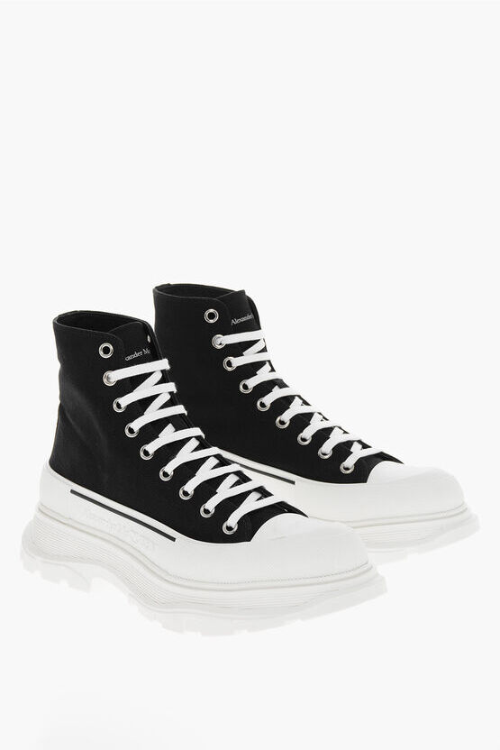 Alexander McQueen Sneakers Alte Allacciate con Platform 7cm taglia 45