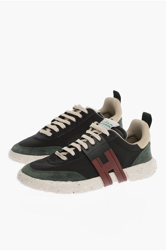 Hogan Sneakers Basse 3R in Tessuto e Suede con Applicazione Monogr taglia 6,