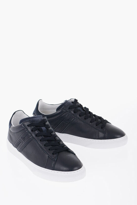 Hogan Sneakers Basse in pelle a Tinta Unita con Dettaglio in suede taglia 6