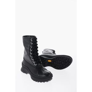 Jil Sander Anfibi In Pelle Con Suola Vibram taglia 39