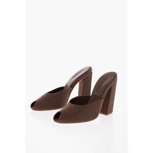 Giaborghini GIA COUTURE Mules ROSIE In Lino Open Toe 12cm taglia 38