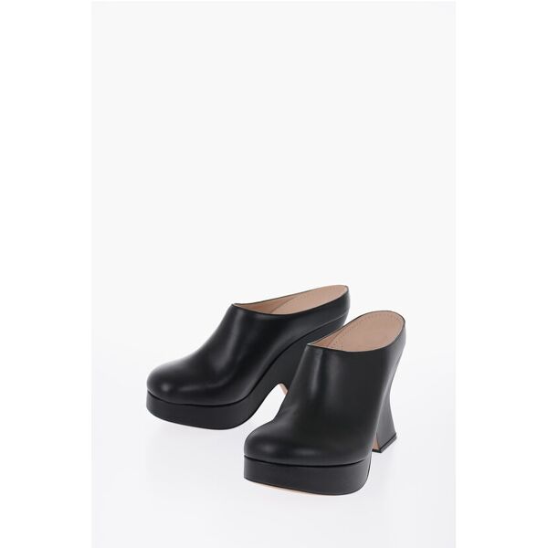 loewe mules terra in pelle con tacco 11cm taglia 40