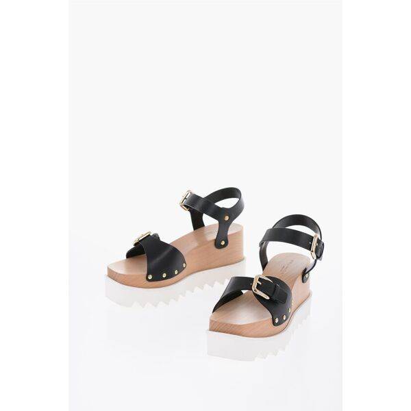 stella mccartney sandali in ecopelle elyse con zeppa e borchie decorative 8 c taglia 39