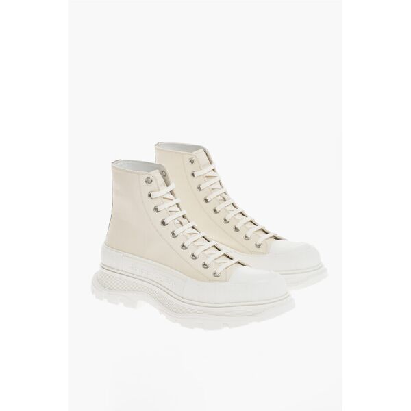 alexander mcqueen sneakers high-top in pelle con suola platform taglia 41