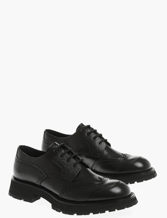 Alexander McQueen Derby In Pelle Con Dettagli Brogues taglia 40