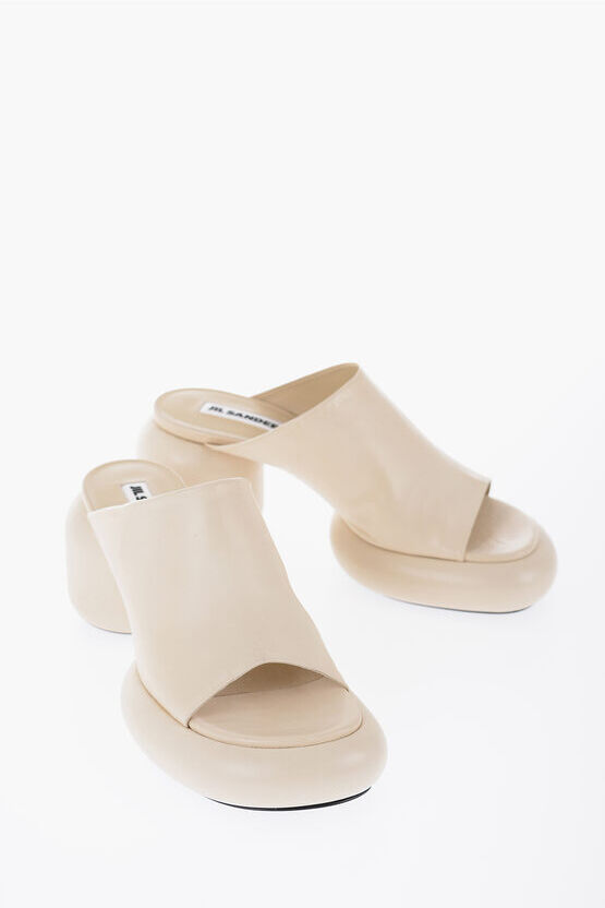 Jil Sander Sabot In pelle Open Toe Con Tacco 7 cm taglia 37,5