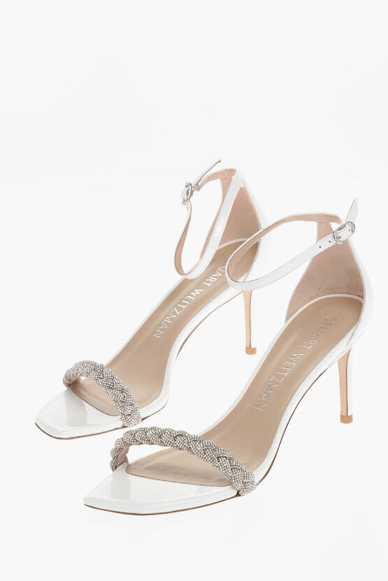 Stuart Weitzman Sandali In Vernice Con Detaglio Strass Intrecciato 8 cm taglia 37