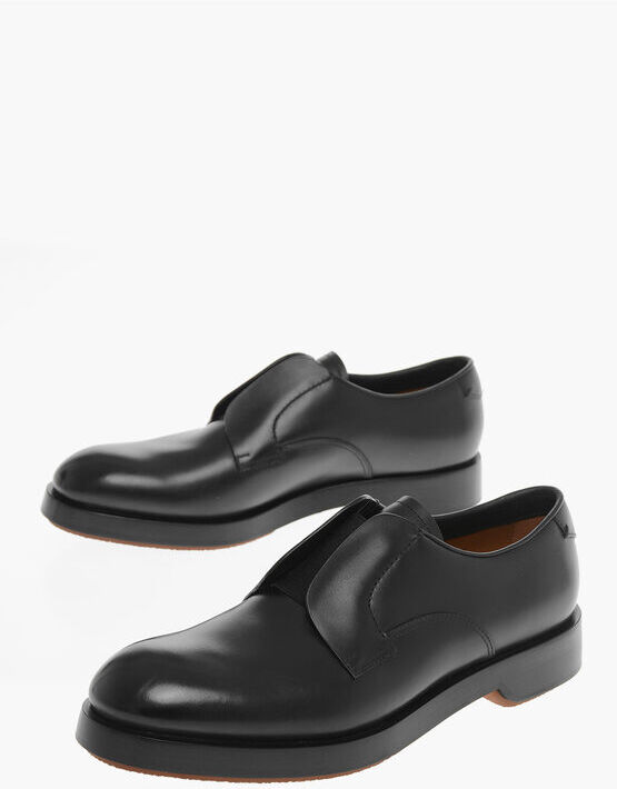 Zegna Scarpe Derby UDINE in Pelle con Inserto Elastico taglia 11