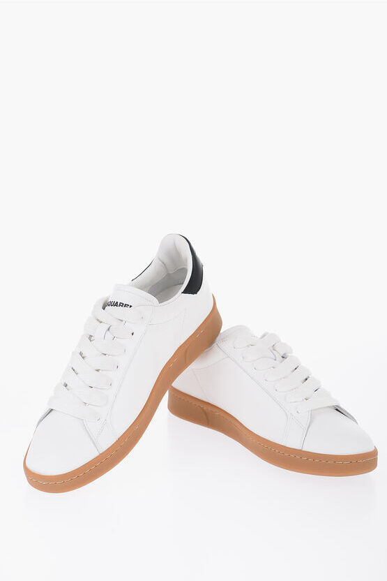 Dsquared2 Sneakers Basse THE CANADIAN in Pelle con Dettagli a Contrast taglia 39