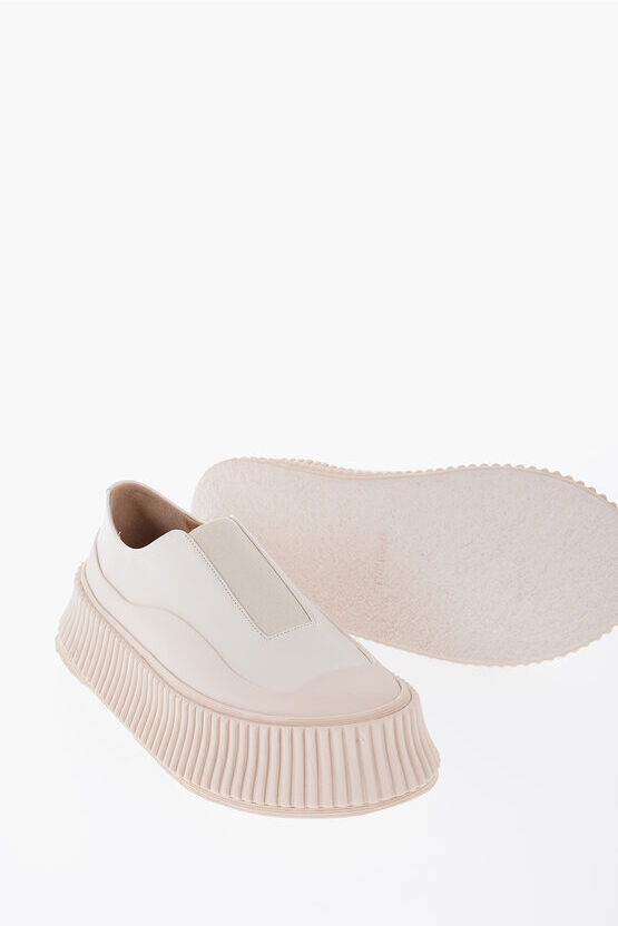 Jil Sander Sneakers Slip-On In Pelle Con Suola platform taglia 37