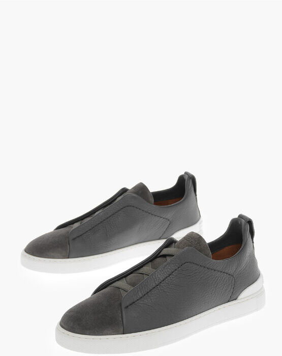 Zegna Sneakers TRIPLE STITCH in Pelle e Suede taglia 10,5