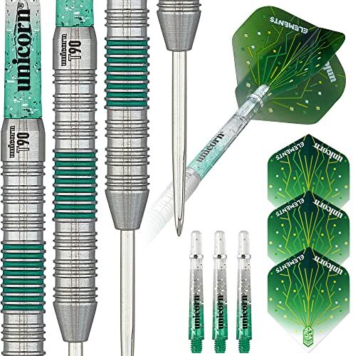 Unicorn T90 Core XL Green Type 2 90% Tungsten Steel Tip Darts, Freccette con Punta in Acciaio Unisex-Adulto, Verde, 20 g