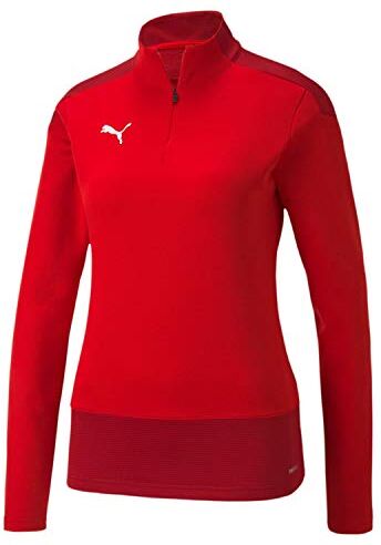 Puma Teamgoal 23 1/4 Zip Top W, Felpa Donna, Red/Chili Pepper, L