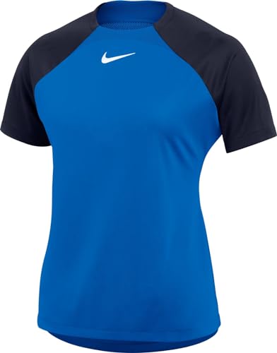 Nike W Nk DF Acdpr SS Top K Maglia a Maniche Corte, Bianco/Blu Royal/Ossidiana, XS Donna