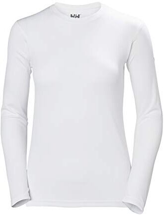 Helly Hansen W HH Tech Crew, Maglietta a Maniche Lunghe Donna, XL, Bianco (White)