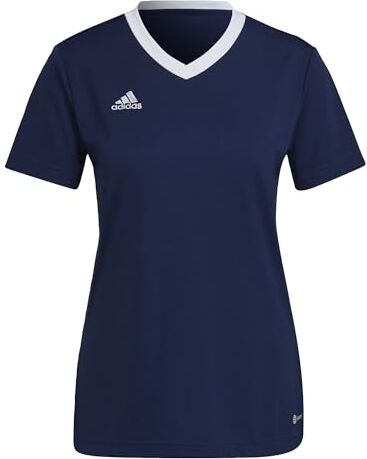 Adidas Entrada 22 Short Sleeve Jersey, T-shirt Donna, Team Navy Blue 2, XL