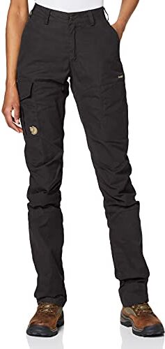 Fjällräven Karla PRO Trousers Curved W, Pantaloni Sportivi Donna, Dark Grey, 46