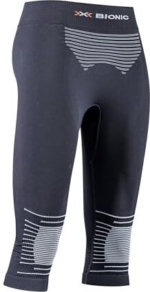 X-Bionic Energizer 4.0 3/4 Strato Base Pantaloni Funzionali, Donna, Opal Black/Arctic White, XL