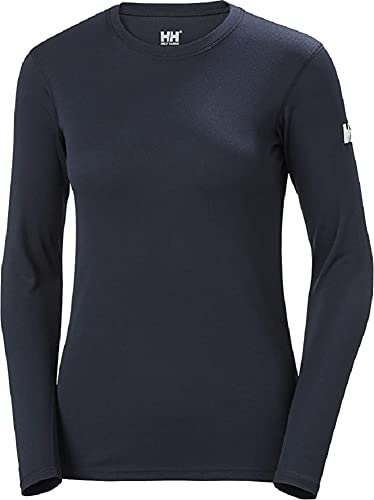 Helly Hansen W HH Tech Crew, Maglietta a Maniche Lunghe Donna, XL, Blu (Navy)