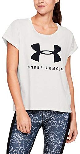 Under Armour Graphic Sportstyle Fashion SSC Maglietta A Maniche Corte, Donna, Bianco, SM