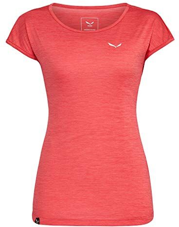 Salewa Puez Melange T-shirt, Donna, Rose Red Melange, XS