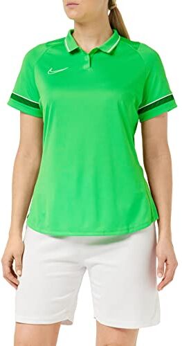 Nike Dri-Fit Academy, Polo Donna, Lt Green Spark/Bianco/Pino Verde/Bianco, L