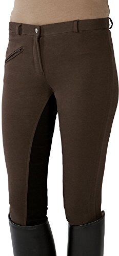 Pfiff 101197 - Pantaloni da Equitazione da Donna, Donna, Pantaloni da Equitazione., 101197-54-48, Marrone-Nero, 48