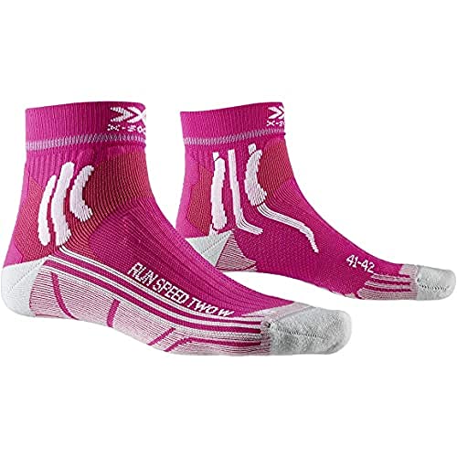 X-Socks Run Speed Two Women Socks, Donna, Flamingo Pink/Pearl Grey, 41-42